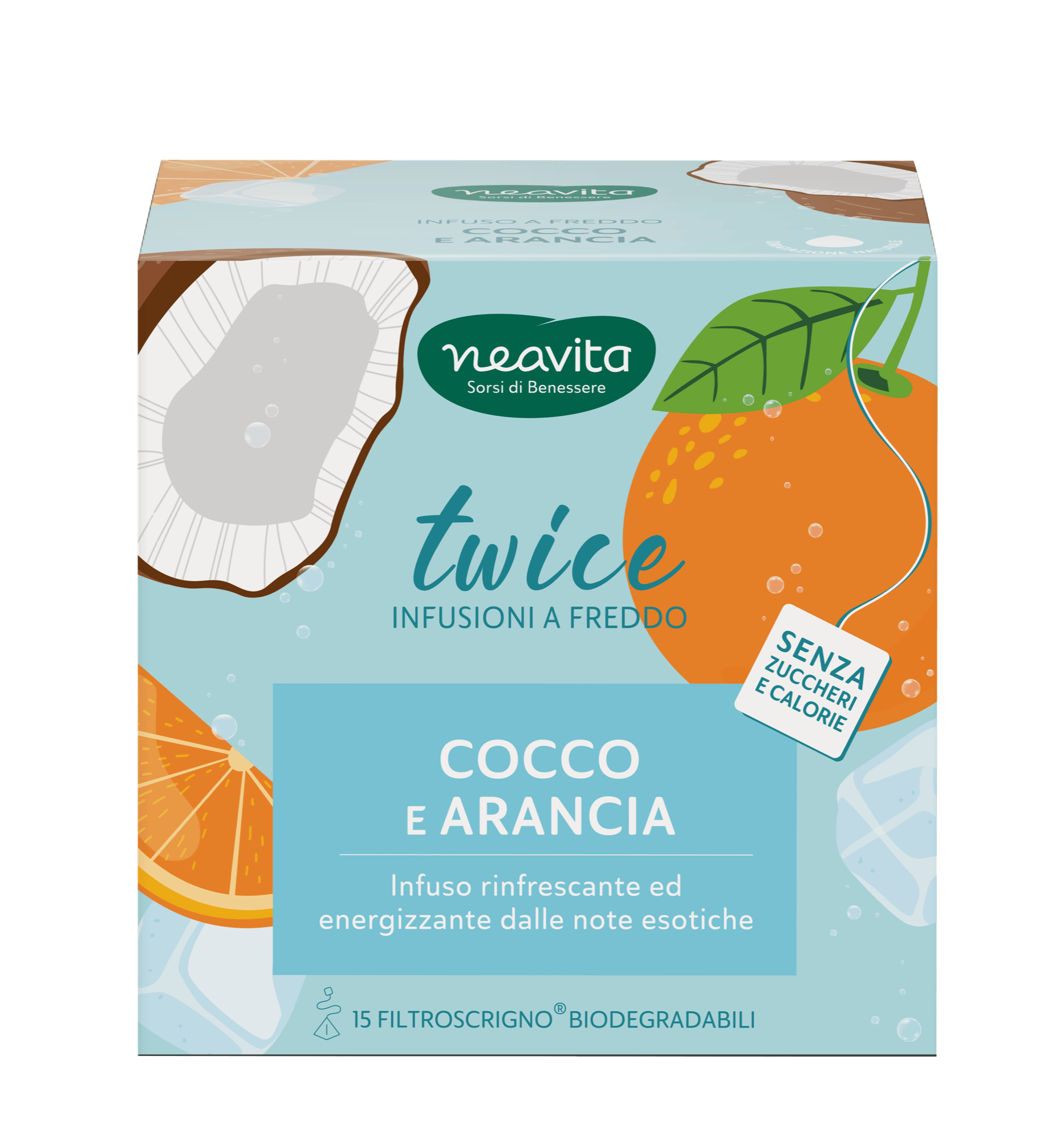 NEAVITA INFUSO TWICE COCCO E ARANCIA 15 FILTRI